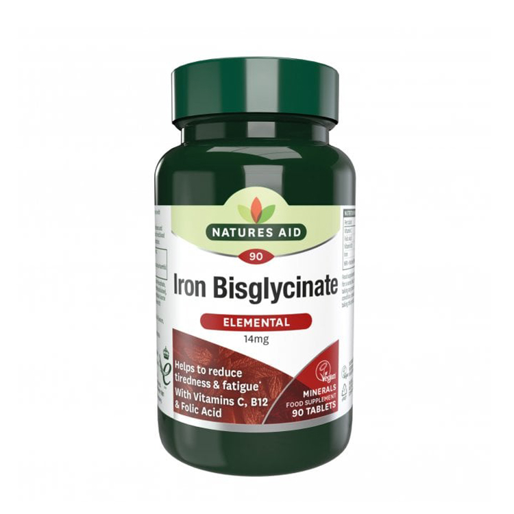 Natures Aid Iron Bisglycinate 90 tabs